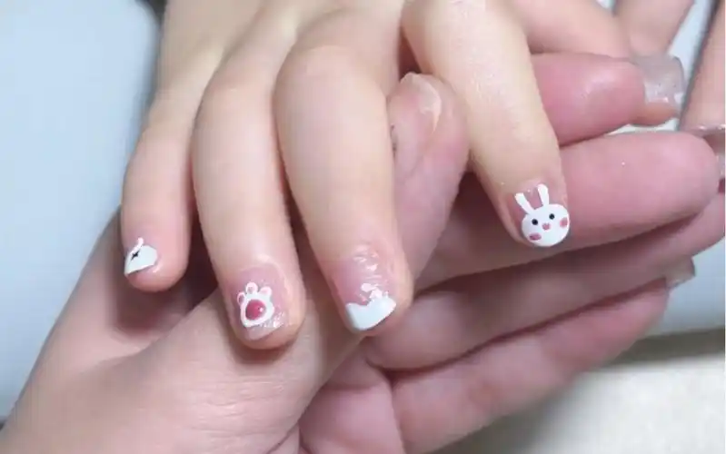 5岁儿童美甲,放寒假啦～给小朋友安排一个兔子美甲