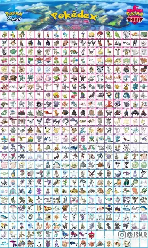 switch宝可梦剑盾偷跑图鉴泄露全新宝可梦