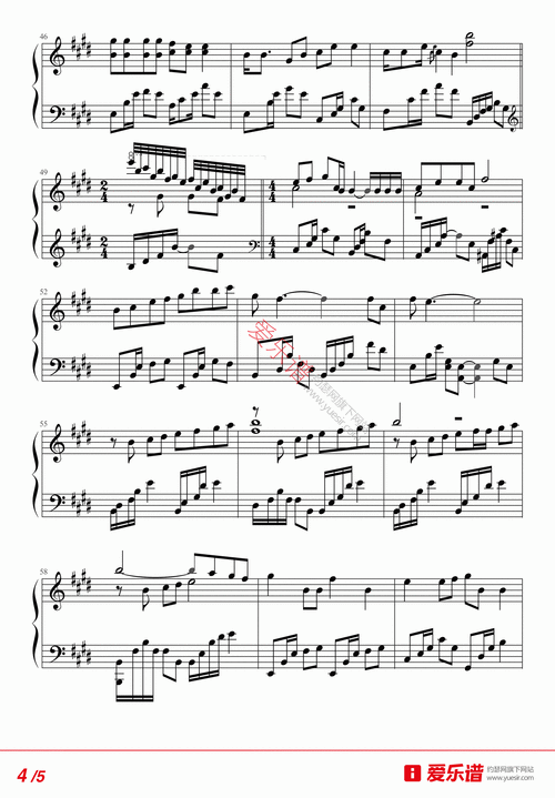 梁静茹宁夏钢琴谱