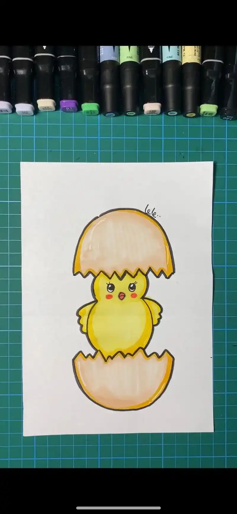 这样画的小鸡宝宝快点学起来吧