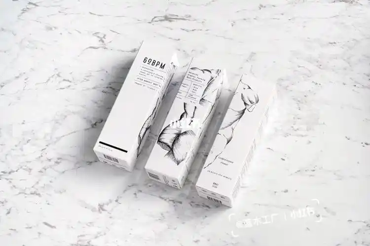 超简约风~黑白手绘装饰包装纸盒