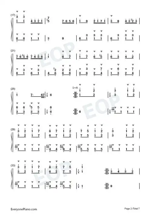 土耳其进行曲-turkish march双手简谱预览2