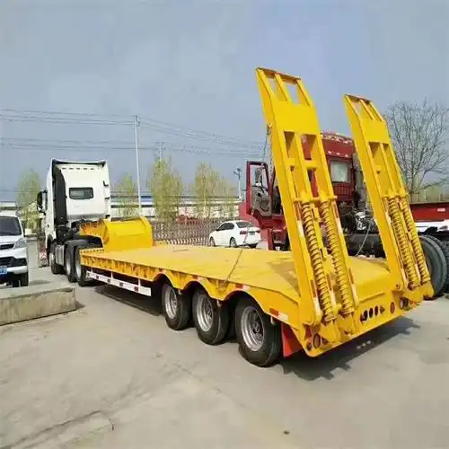钩机板挂车后双桥拉挖机拖车山东翱翔