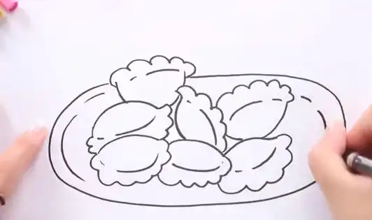 饺子简笔画怎么画 儿童画