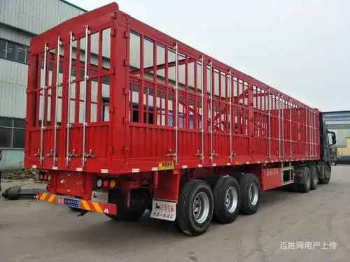 专业设计订做13米对开门高栏轻体半挂车 高强钢制造