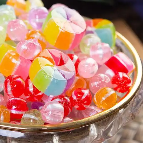 日本进口金扇之匠什锦水果味切片风车花星水滴造型高颜值手工糖果