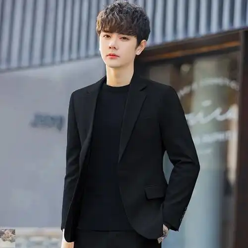 套装小码西服xs小个子气质单扣西装新郎伴郎西服