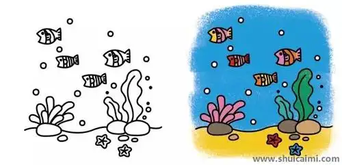 海底世界儿童简笔画
