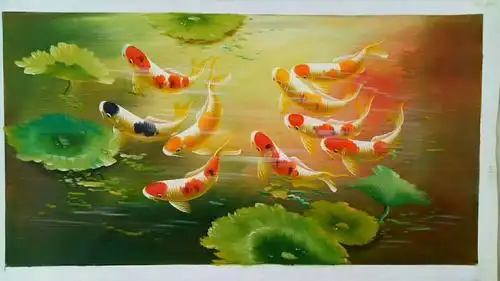 九鱼呈祥各类九鱼图新出品活灵活现