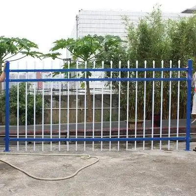 护栏农钢护栏热锌锌铁艺围栏栅栏新镀村户外别墅t庭院隔离栏杆围