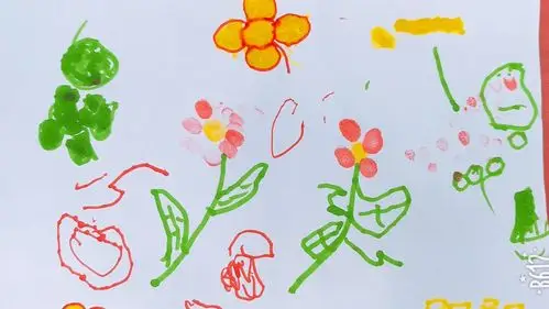 《 指印画——花儿花儿你最美》