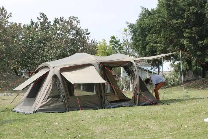 户外露营帐 充气帐篷 无架杆空气柱充气帐篷露营帐篷5-8-10人帐篷