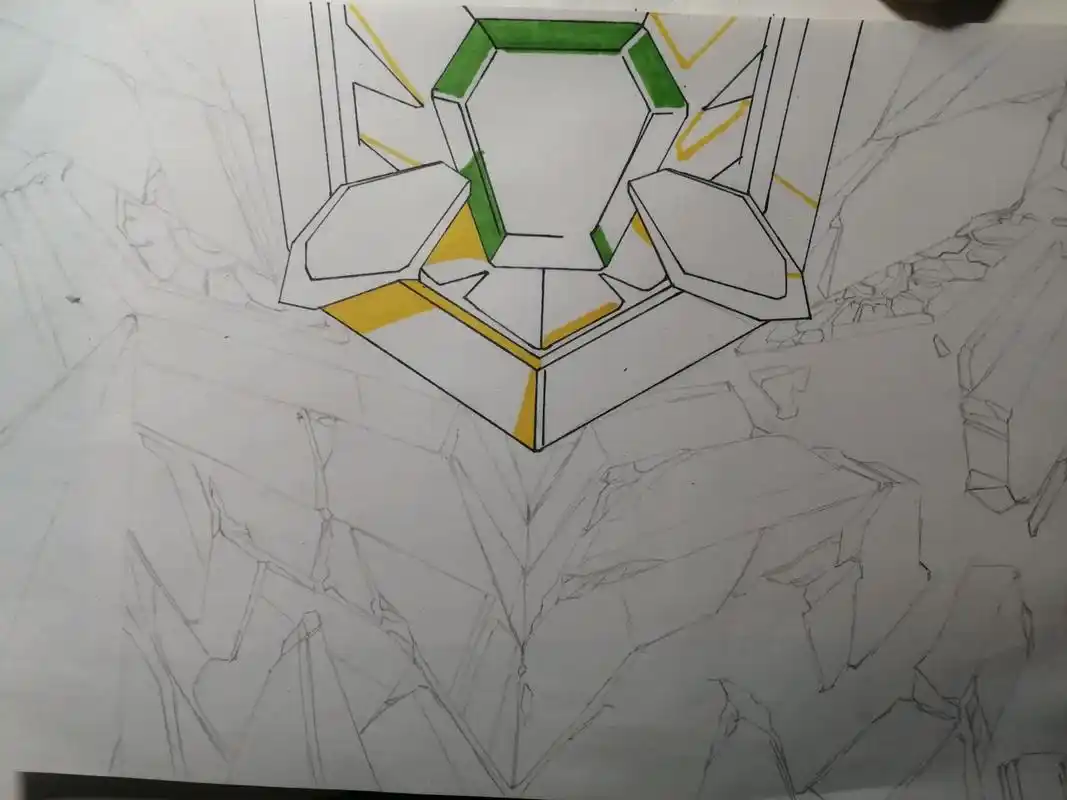 黄 金 精 神#绘画 #手绘 #高达  - 抖音