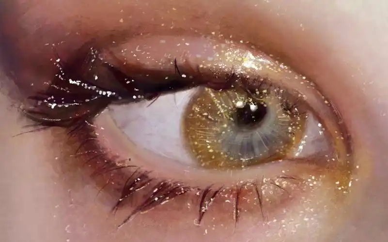 procreate绘画色块起稿一起来看看如何画一个金色的眼睛吧