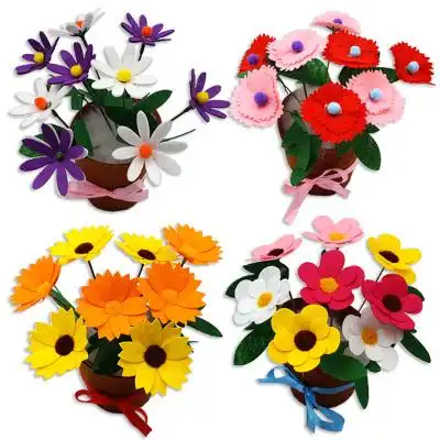 diy花盆栽 幼儿园宝宝小学生美术课手工制作材料包儿童创意粘贴