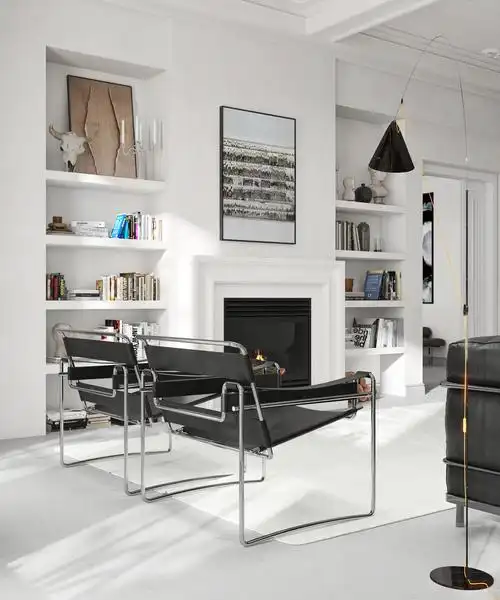 包豪斯 - 现代风格两室一厅装修效果图 - 胖梨设计效果图 - 每平每屋