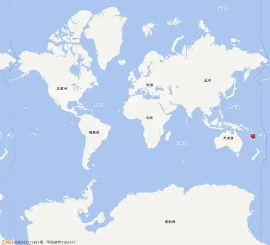 上周全球六级及以上地震活动分布图