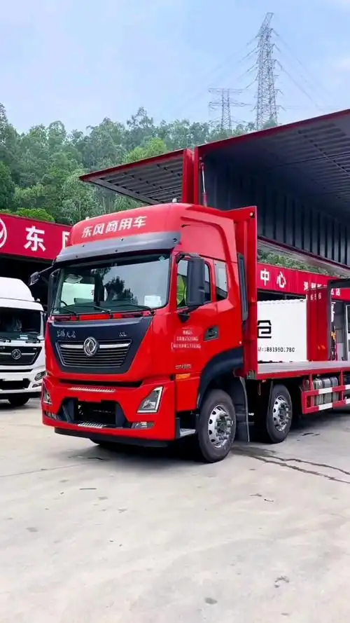 飞翼车#国六东风天龙9.6米飞翼车带液压尾板