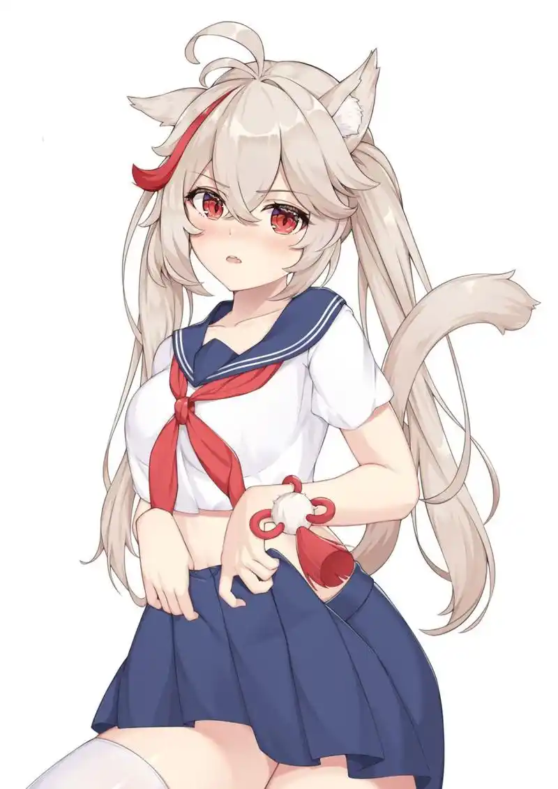 万叶  娘化  猫耳  水手服 万物皆可娘化[滑稽]  #原神# #二次元# #枫