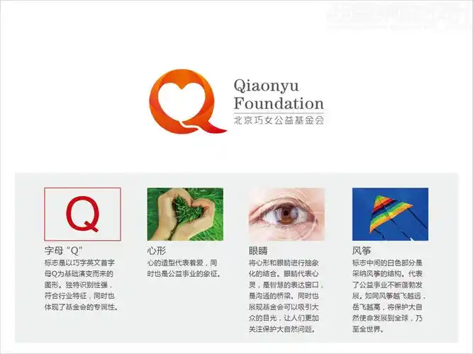 北京巧女公益基金会标志设计创意理念说明释义图