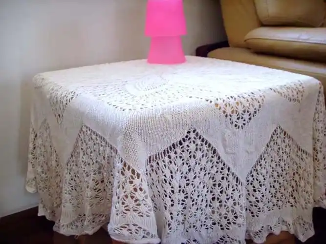 流行于70年代的针织圆桌布织法说明与记忆-编织人生