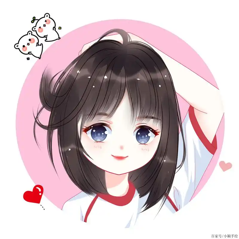 卡通头像,女生简单呆萌手绘图片,可爱又好看