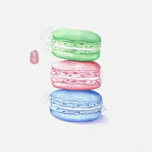 插画打卡27甜品水彩临摹画久久的课