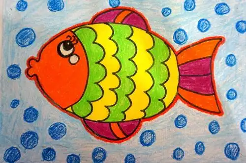 《海里的鱼》/儿童书画作品《海里的鱼》欣赏_中国少儿美术教育网