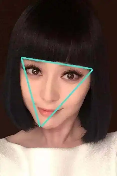 其次不能尝试的就是齐刘海,整个就是一倒三角,看起来呆滞到不行