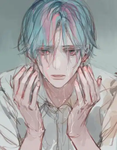 抑郁男生动漫图片