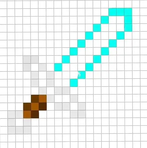 我的世界  #像素画x光剑