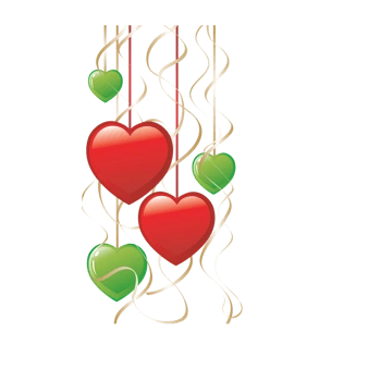 多个心形图案装饰