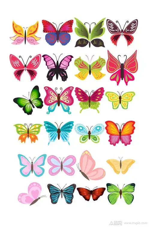 高清卡通蝴蝶图片素材
