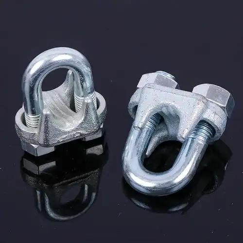 轻型钢丝绳卡头批发 钢丝绳绳卡夹镀锌卡扣 五金索具钢丝绳锁扣
