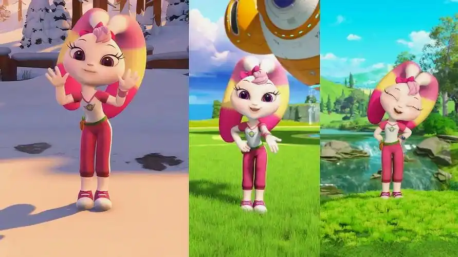 宇宙护卫队:彩虹女神跳舞的样子魅力爆棚,长耳朵一晃一晃超可爱-动漫