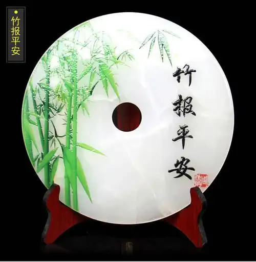 玉摆件天然玉石平安扣