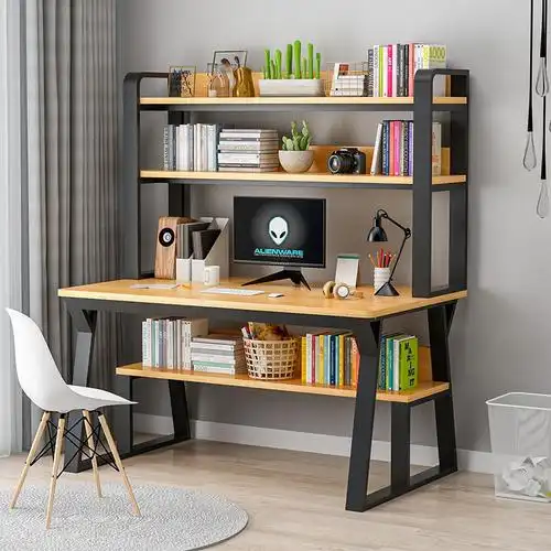 2022网红书桌设计感网红女孩2021高中生专用家学飘窗柜组合