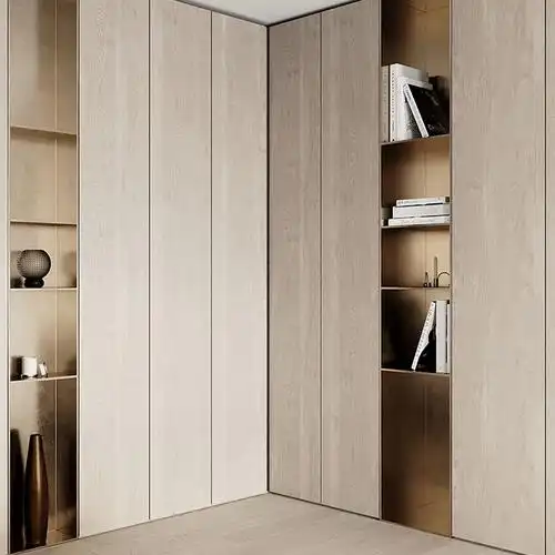 溪岸现代简约平开门整体衣柜定制走入式衣帽间推拉门衣柜全屋定制