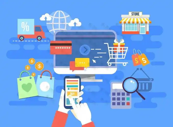 首页 免抠元素 其他 电子商务购物平台矢量图素材信息: 素材编号