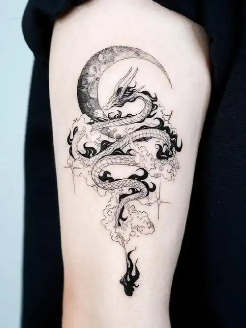 简单清爽的龙纹身图案(3/4)-纹身图片网