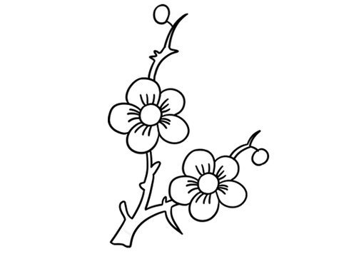 梅花简笔画画法