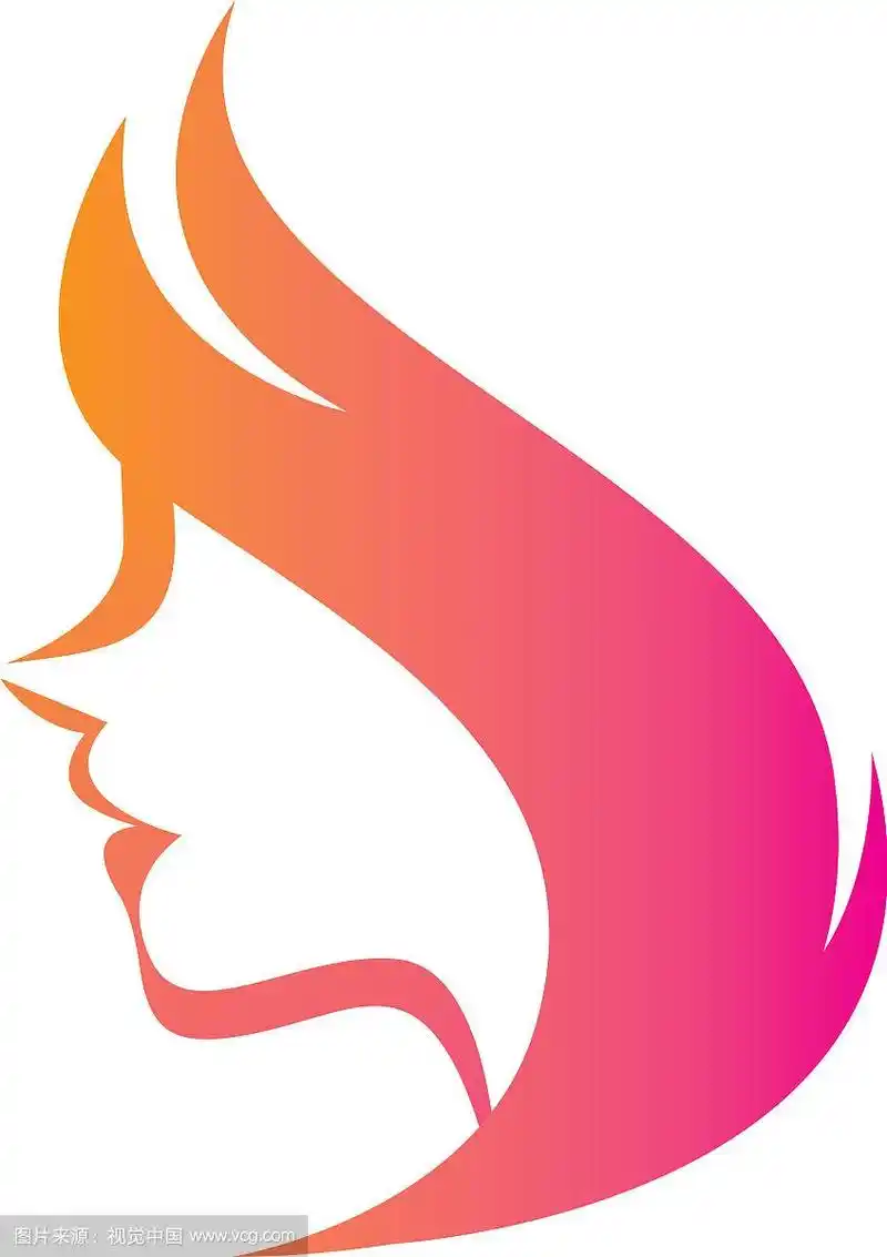 风格化剪影一个女人在侧面t