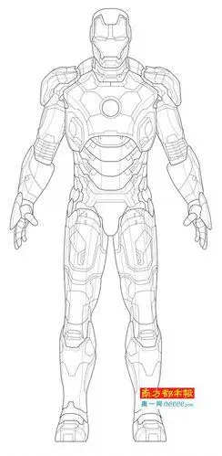 马克85钢铁侠的简笔画