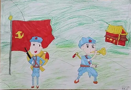 "忆长征精神,感恩幸福生活"手抄报绘画展 ——龙富小学纪念长征胜利80