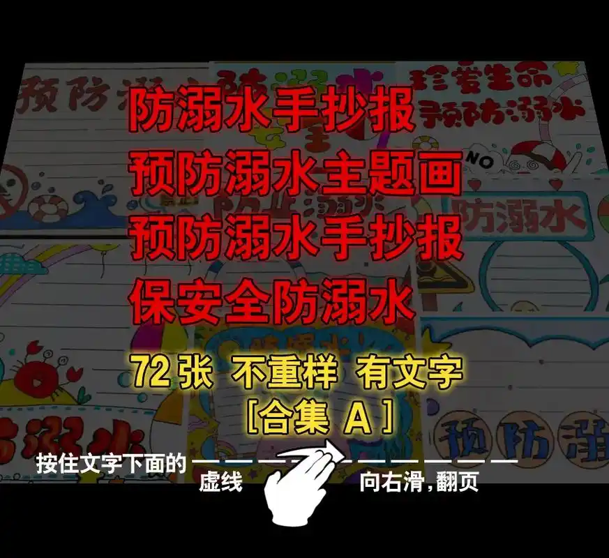 防溺水安全手抄报模板来了,防溺水主题画 - 抖音