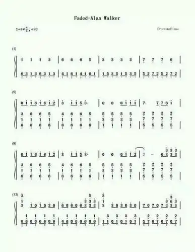 「古筝曲谱」被肖战张韶涵再次带火的《faded》,古筝版曲谱来啦!