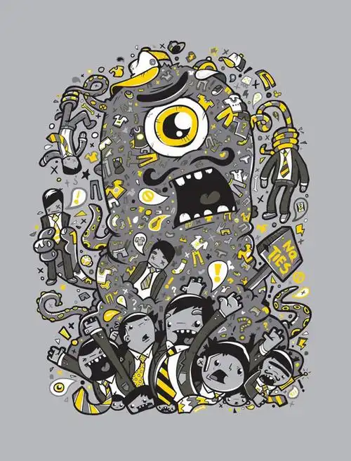 位图 靓仔装 t恤图案 个性潮流 灰色 免费素材