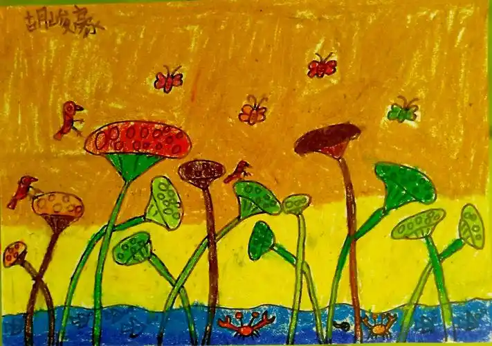 绘画主题:《创意莲蓬》