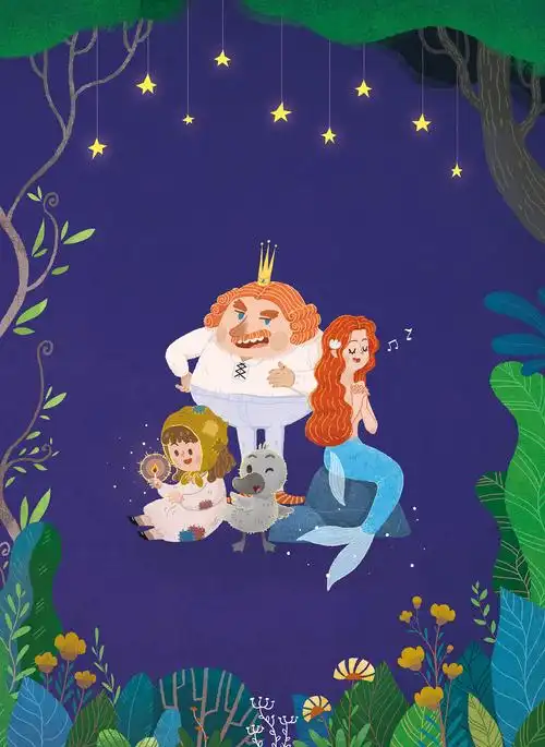 7原创作品插画儿童插画安徒生童话儿童绘本《稻草人》叶圣陶 童话书