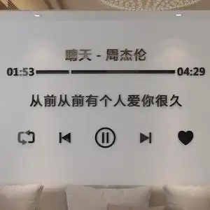 周杰伦歌词墙贴海报贴纸奶茶店铺装饰定制少女心房间布置贴画.